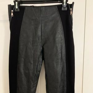 New Faux leather and fabric leggings